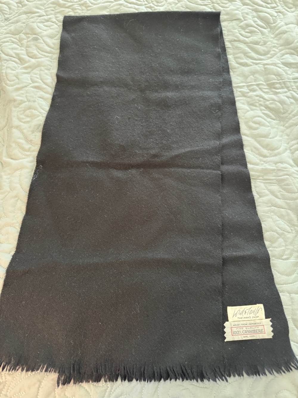 Lord & Taylor Black Cashmere Scarf